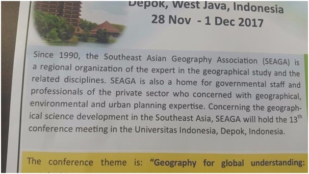 13th SEAGA International Conference 2017 (UI-Indonesia)